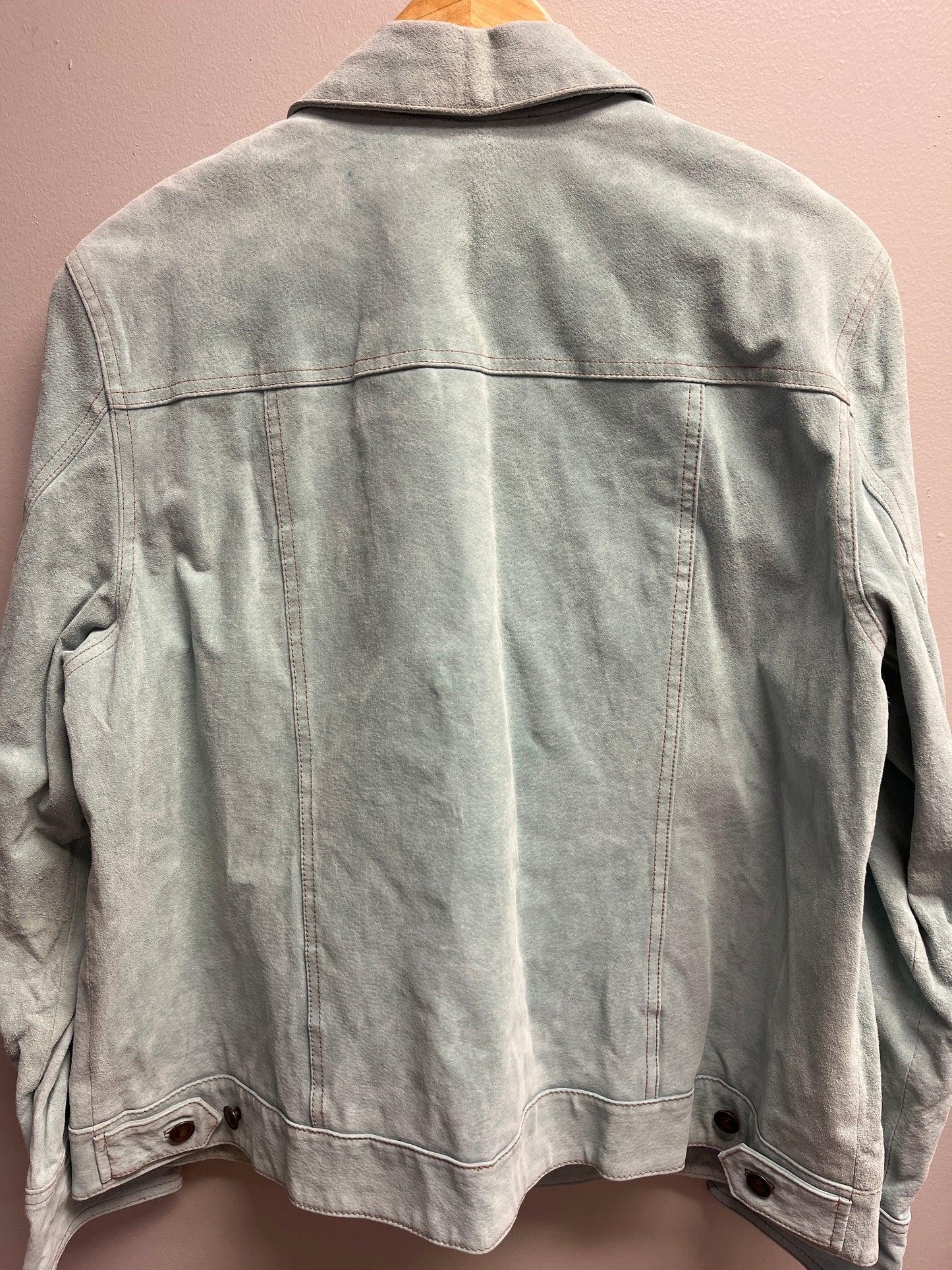 Light Blue Leather Jacket