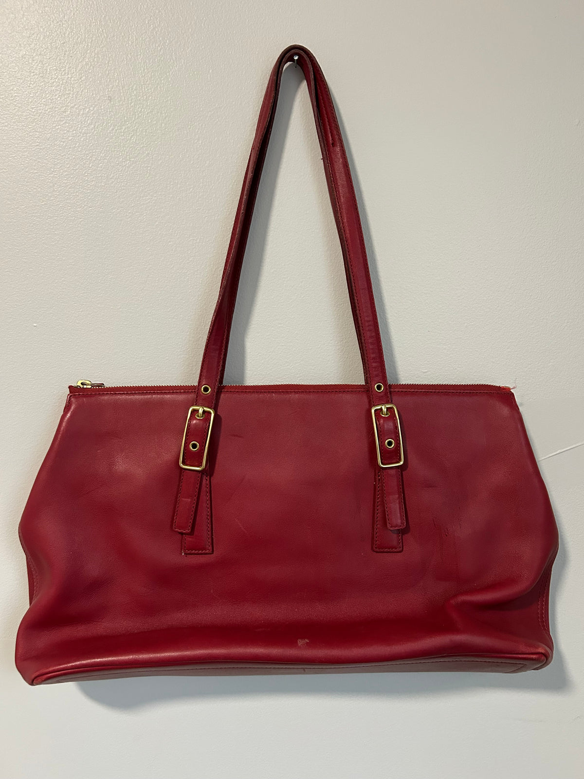 Coach Red Leather Tote