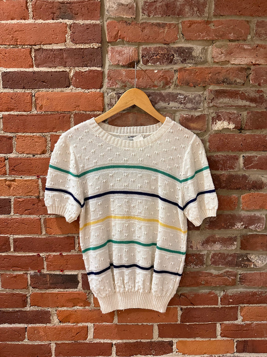 Alfred Dunner Striped Knit Sweater