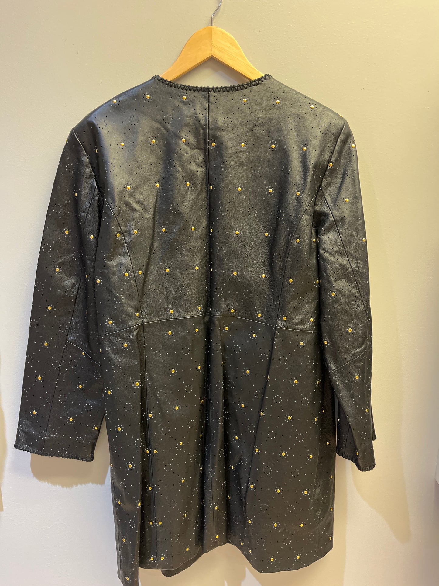 Pamela McCoy Studded Leather Jacket