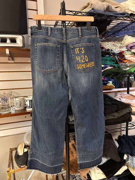 Upcycled Abercrombie and Fitch Jeans