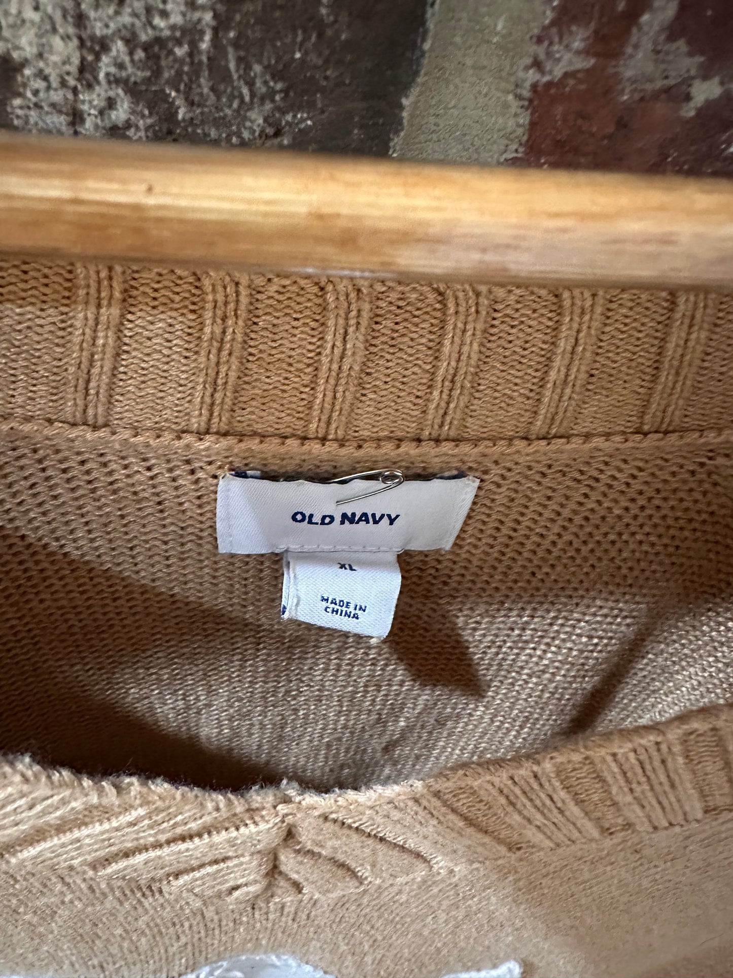 Old Navy Upcycled V-Neck Sweater