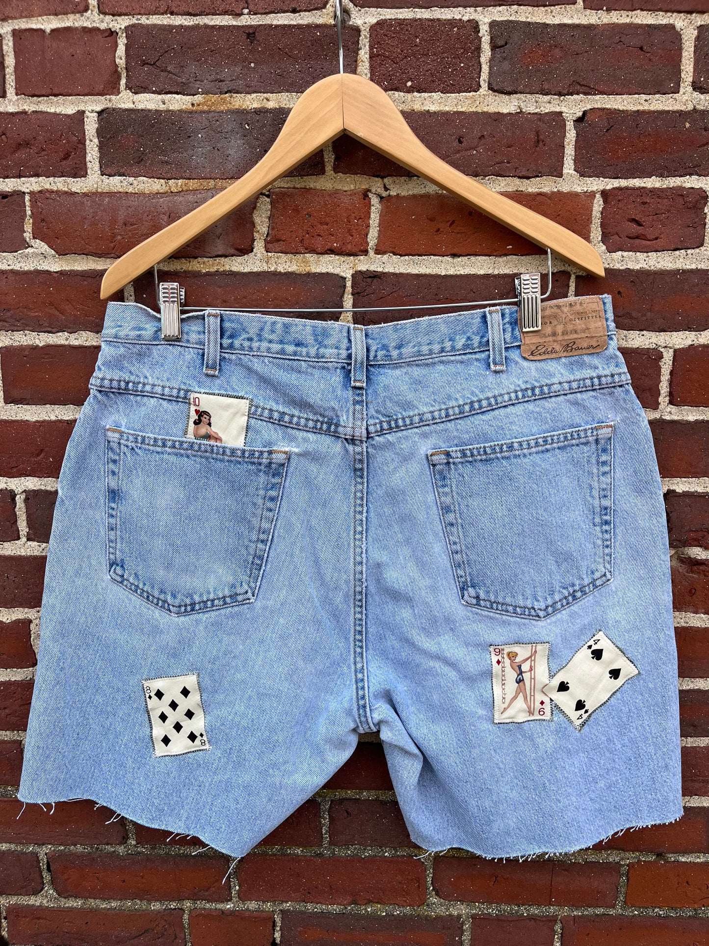 Upcycled Card Girl Jorts