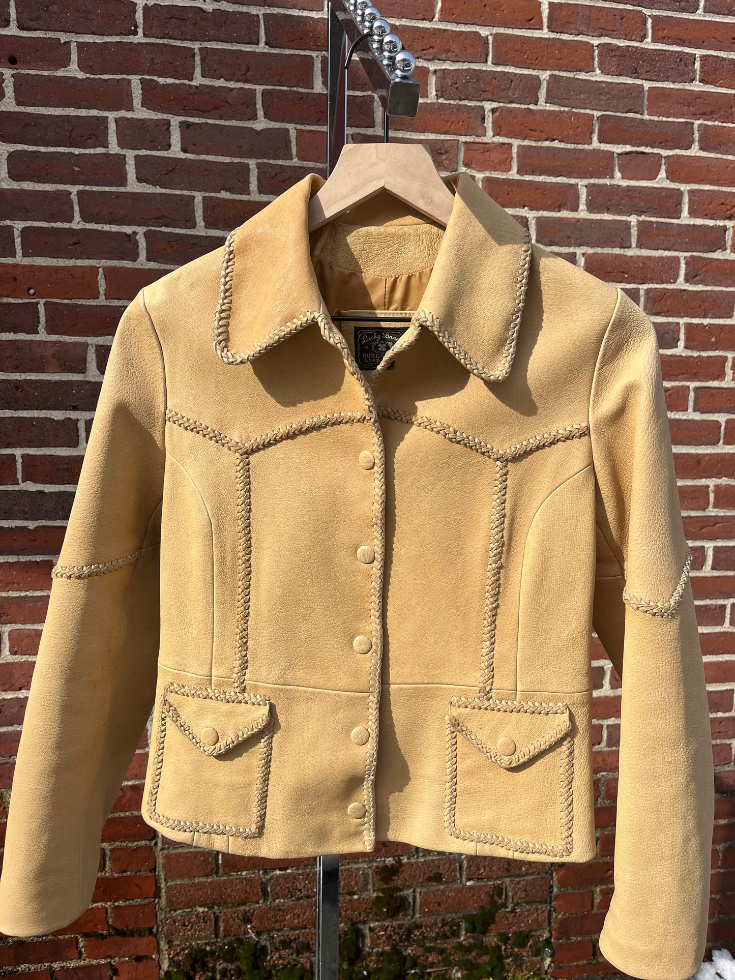 Lucky Brand Dungarees America Leather Jacket