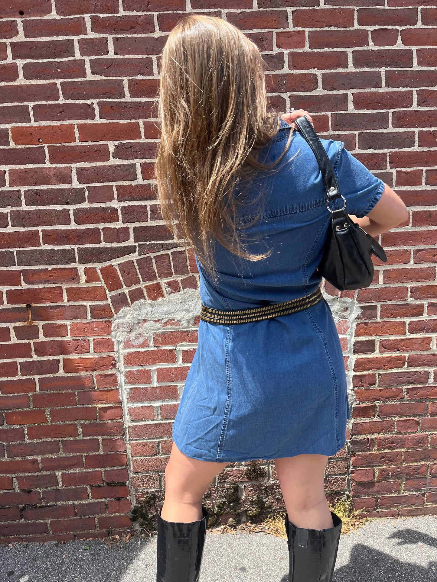 Upcycled Denim Dress