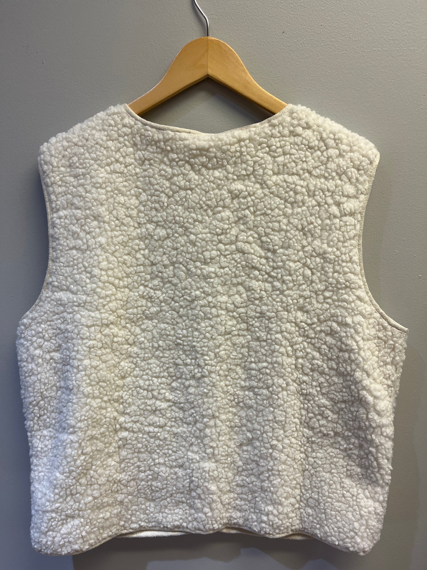 Fuzzy Cream Vest