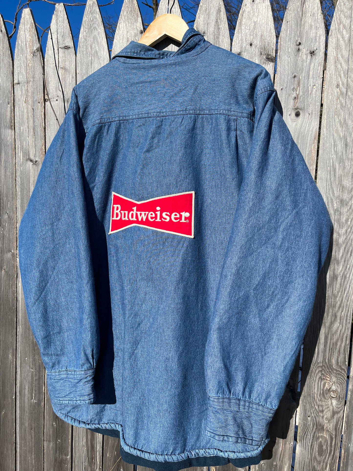 Upcycled Denim Budweiser Jacket