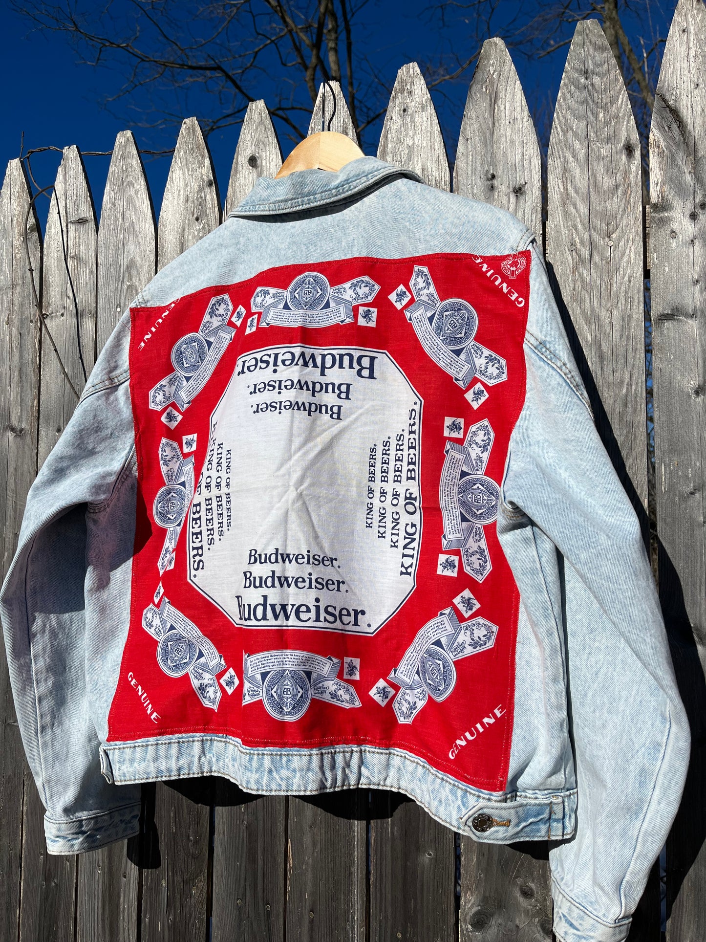 Upcycled Denim Budweiser Jacket