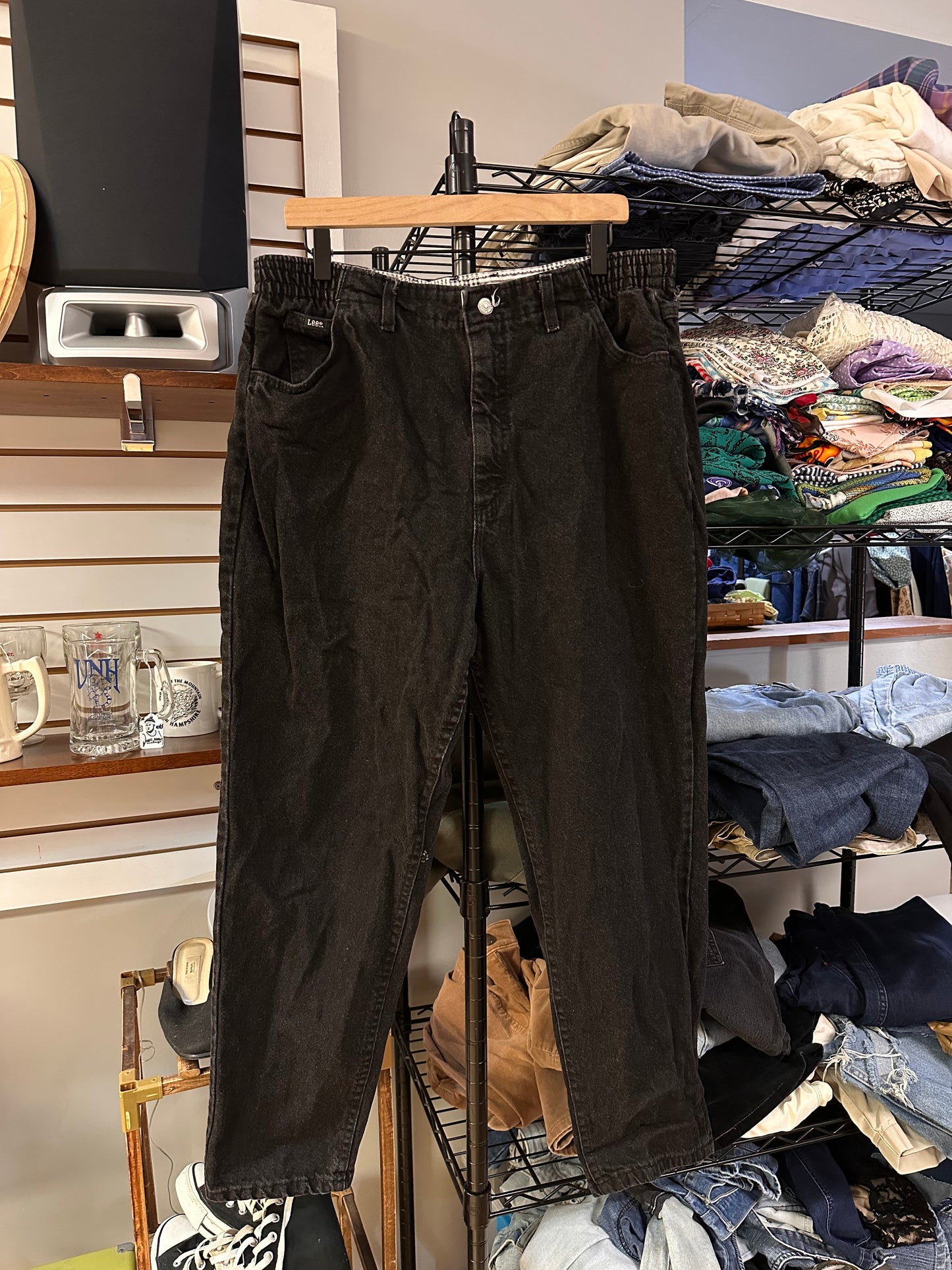 Stretchy Waist Band Black Lee Jeans