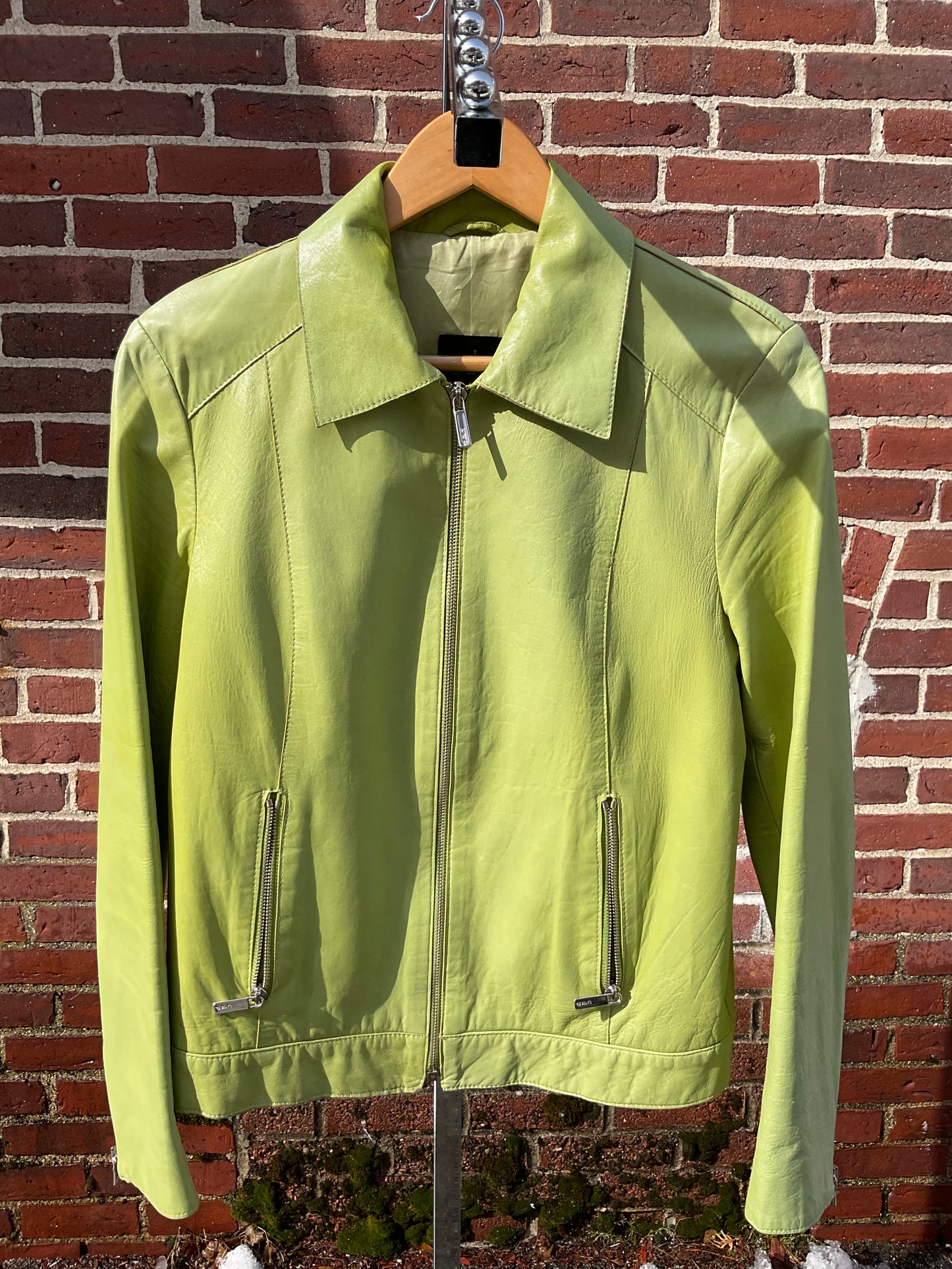 Green CDP Leather Jacket