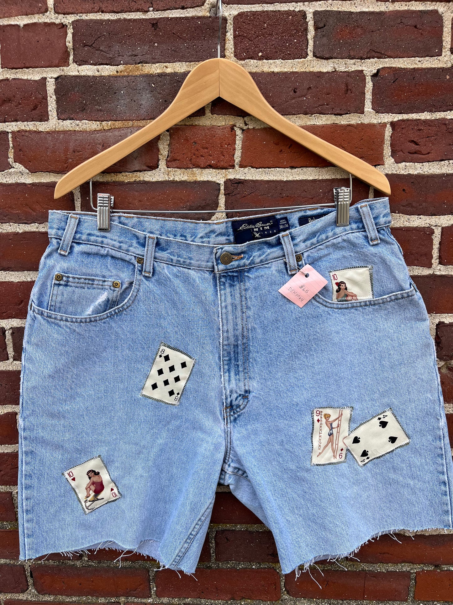 Upcycled Card Girl Jorts