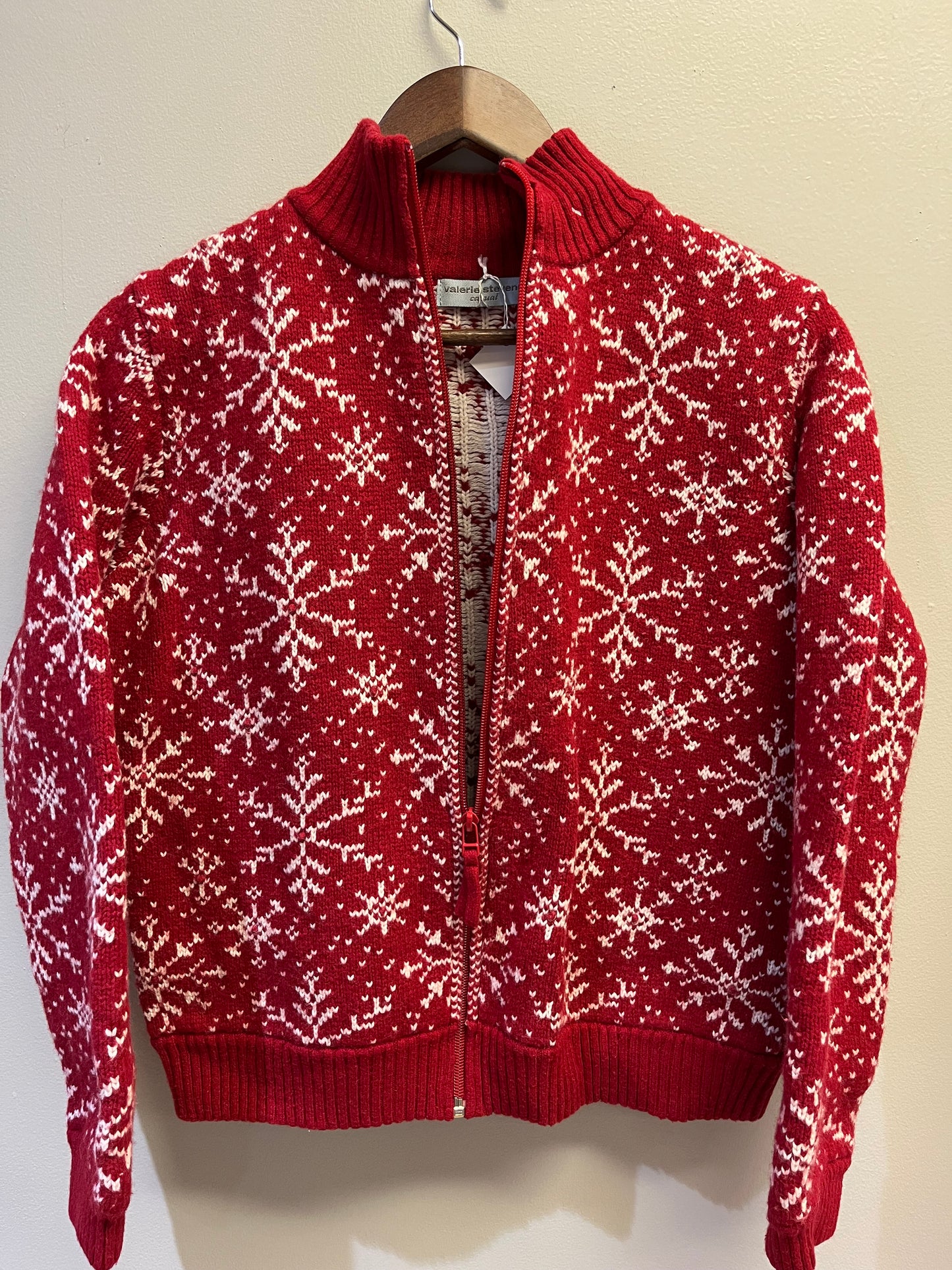 Red Snowflake Zip Up