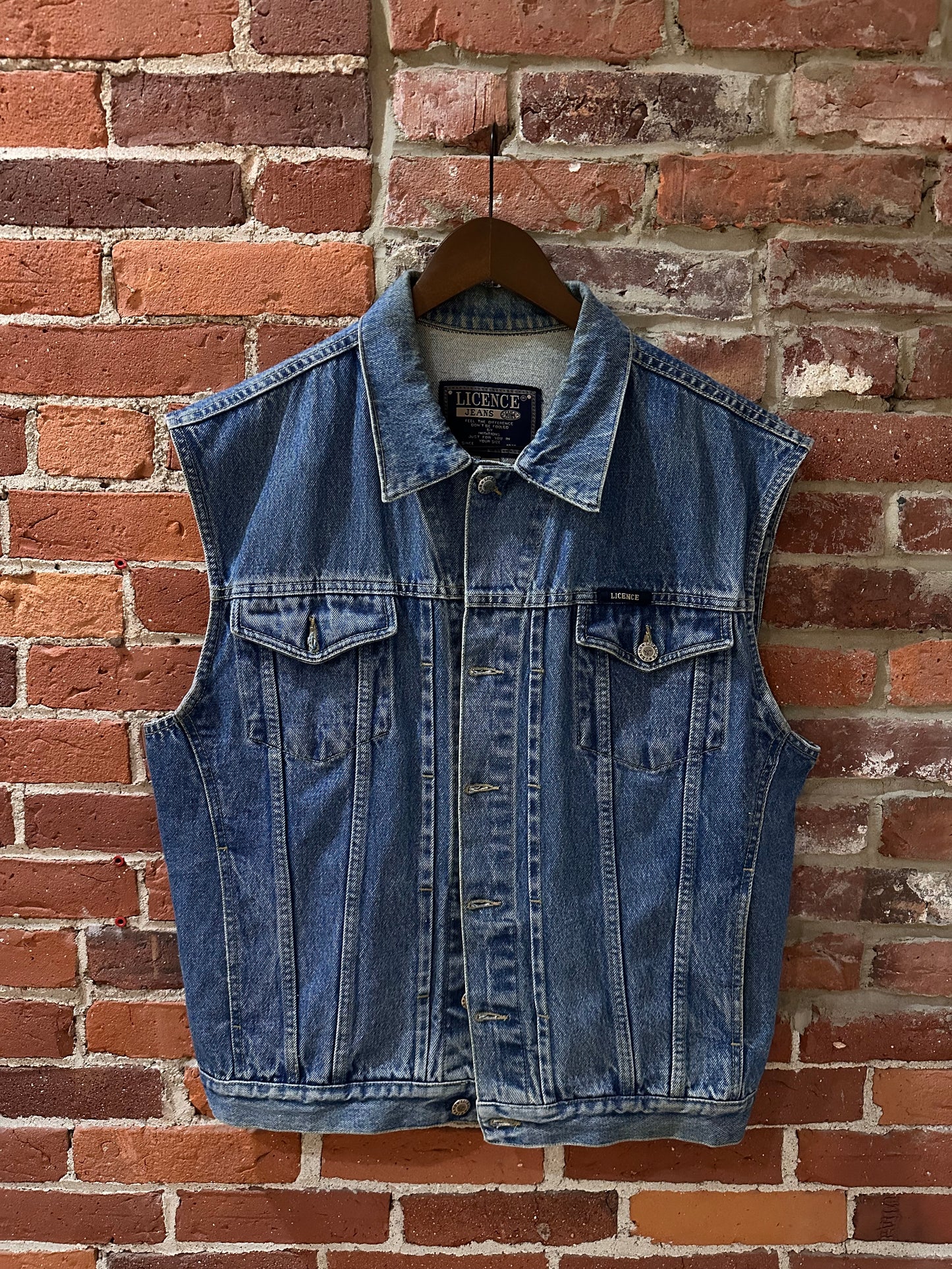 Licence Jeans upcycled denim jacket vest!