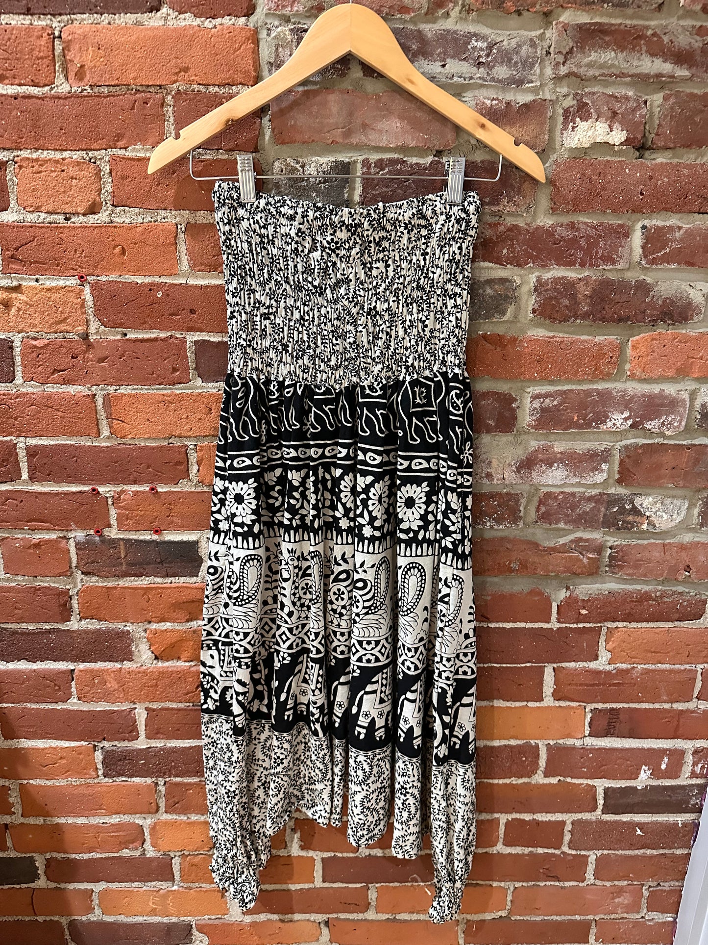 100% Cotton Strapless Dress