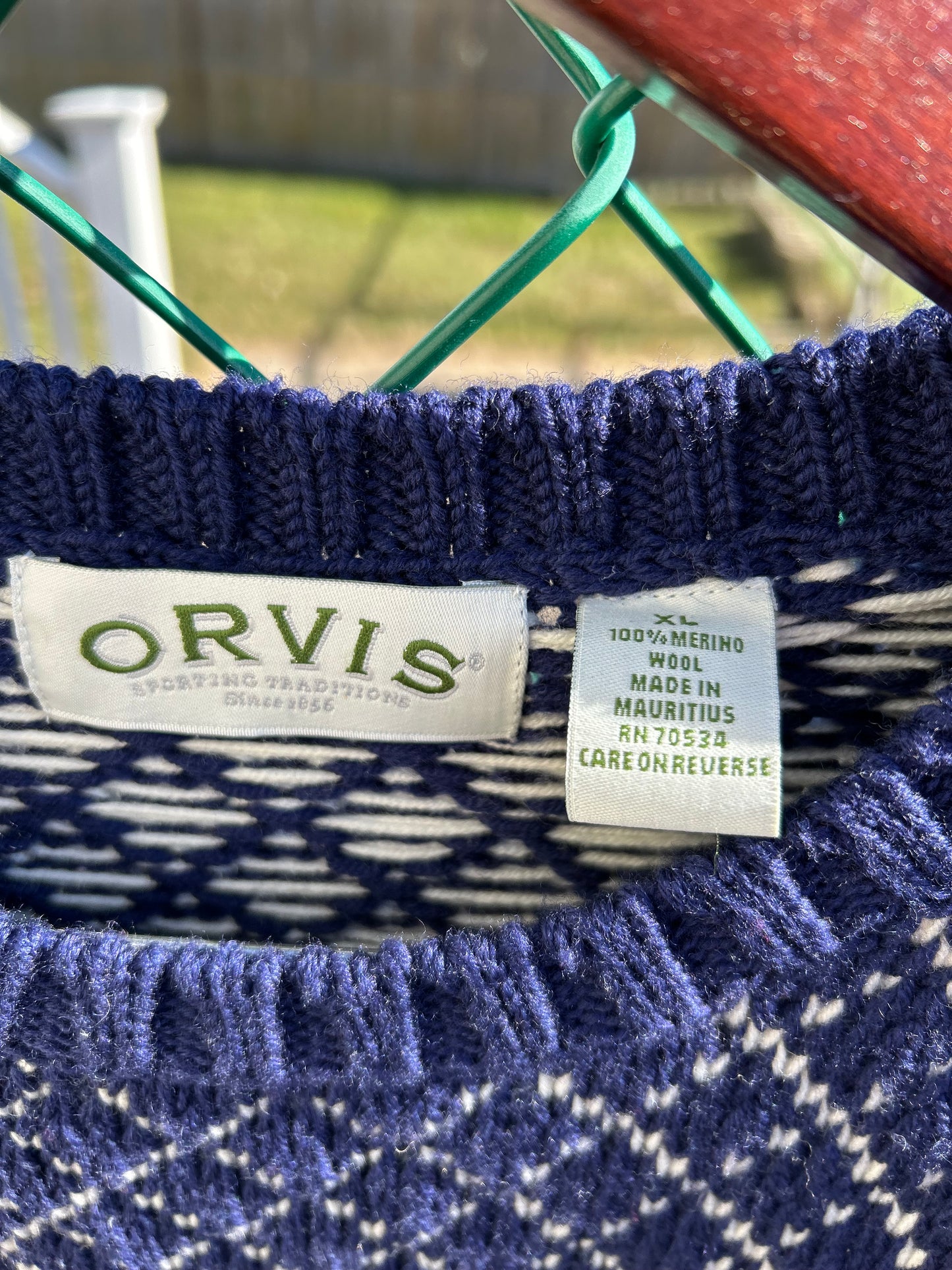 Navy Orvis Sweater