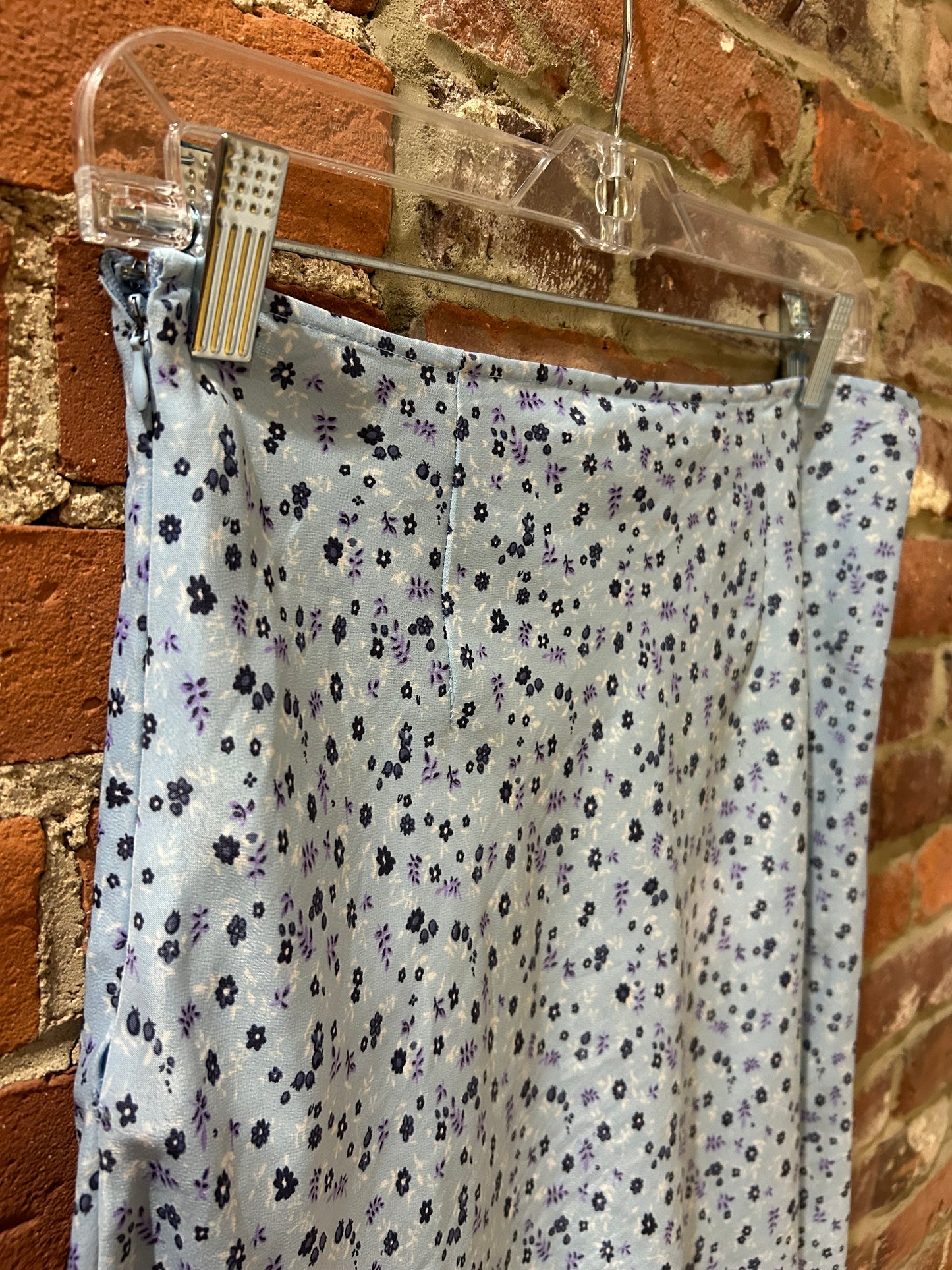 Floral silk skirt