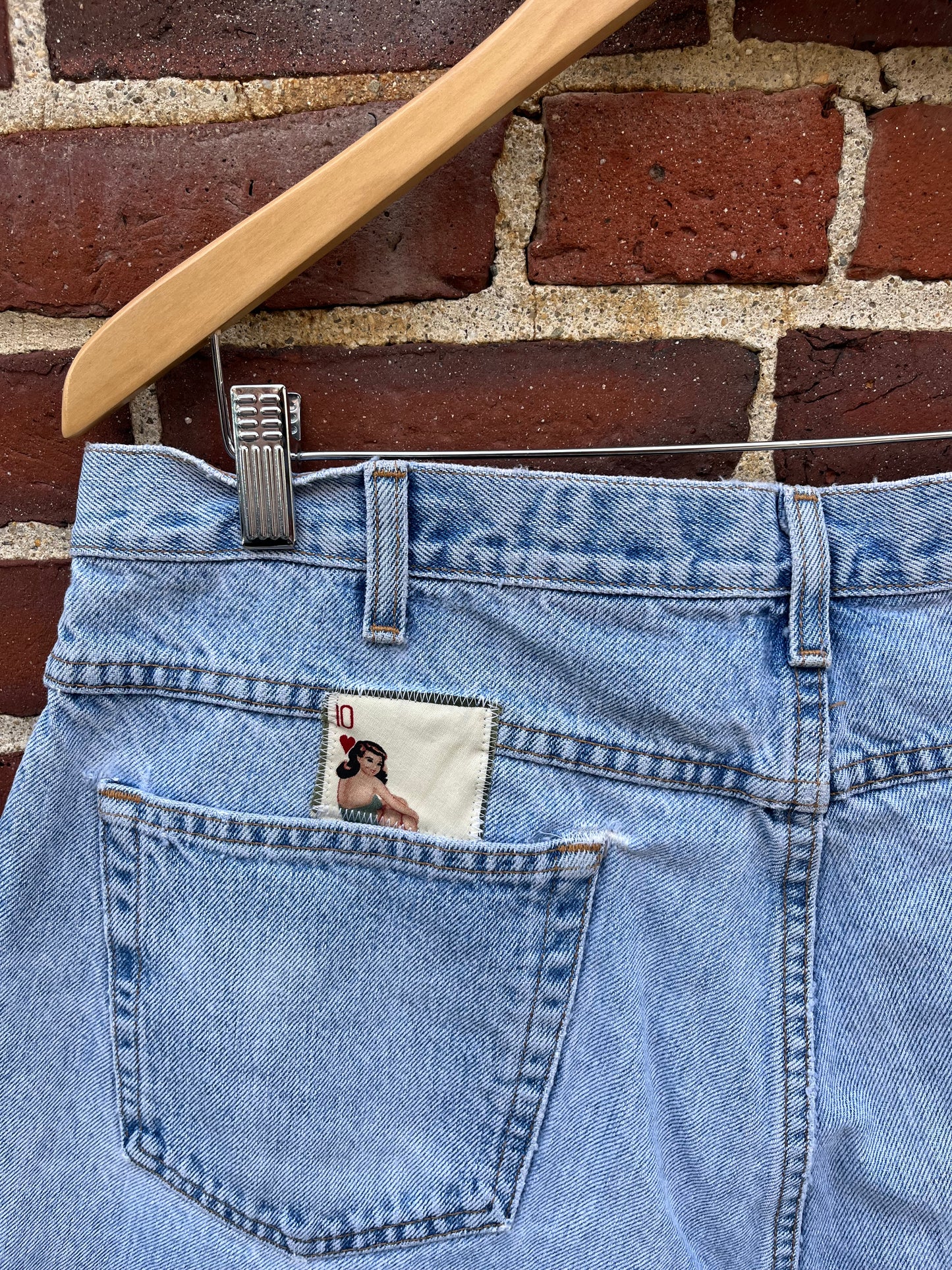 Upcycled Card Girl Jorts