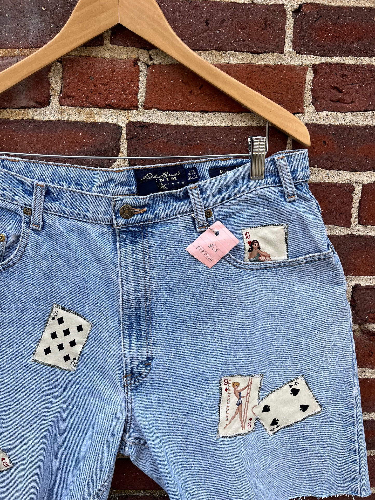 Upcycled Card Girl Jorts