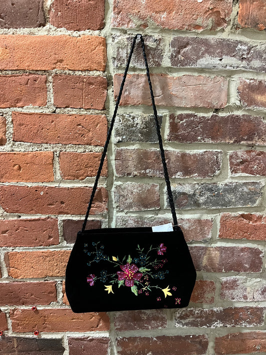 Floral Velvet Mini Bag