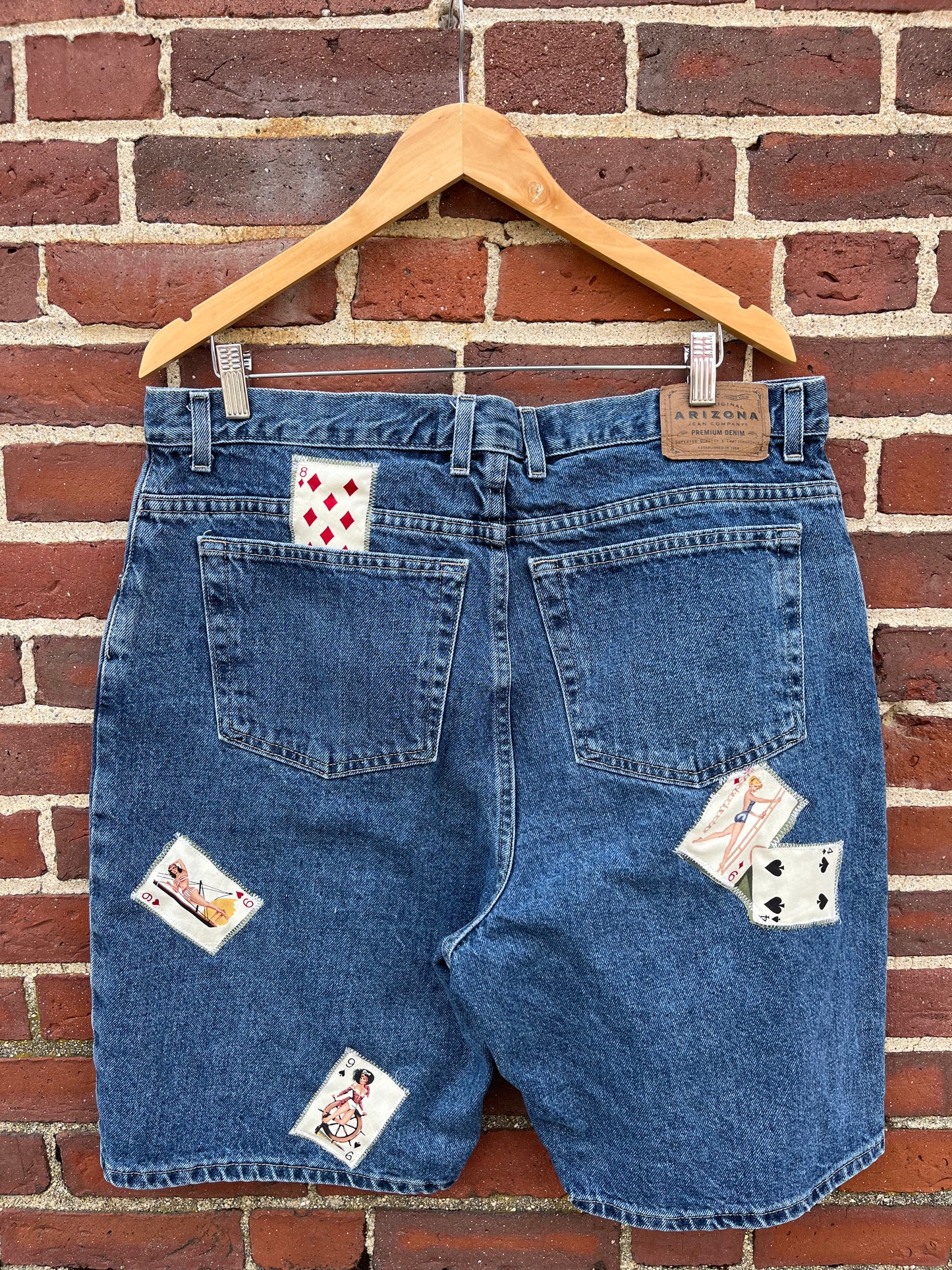 Upcycled Card Girl Jorts
