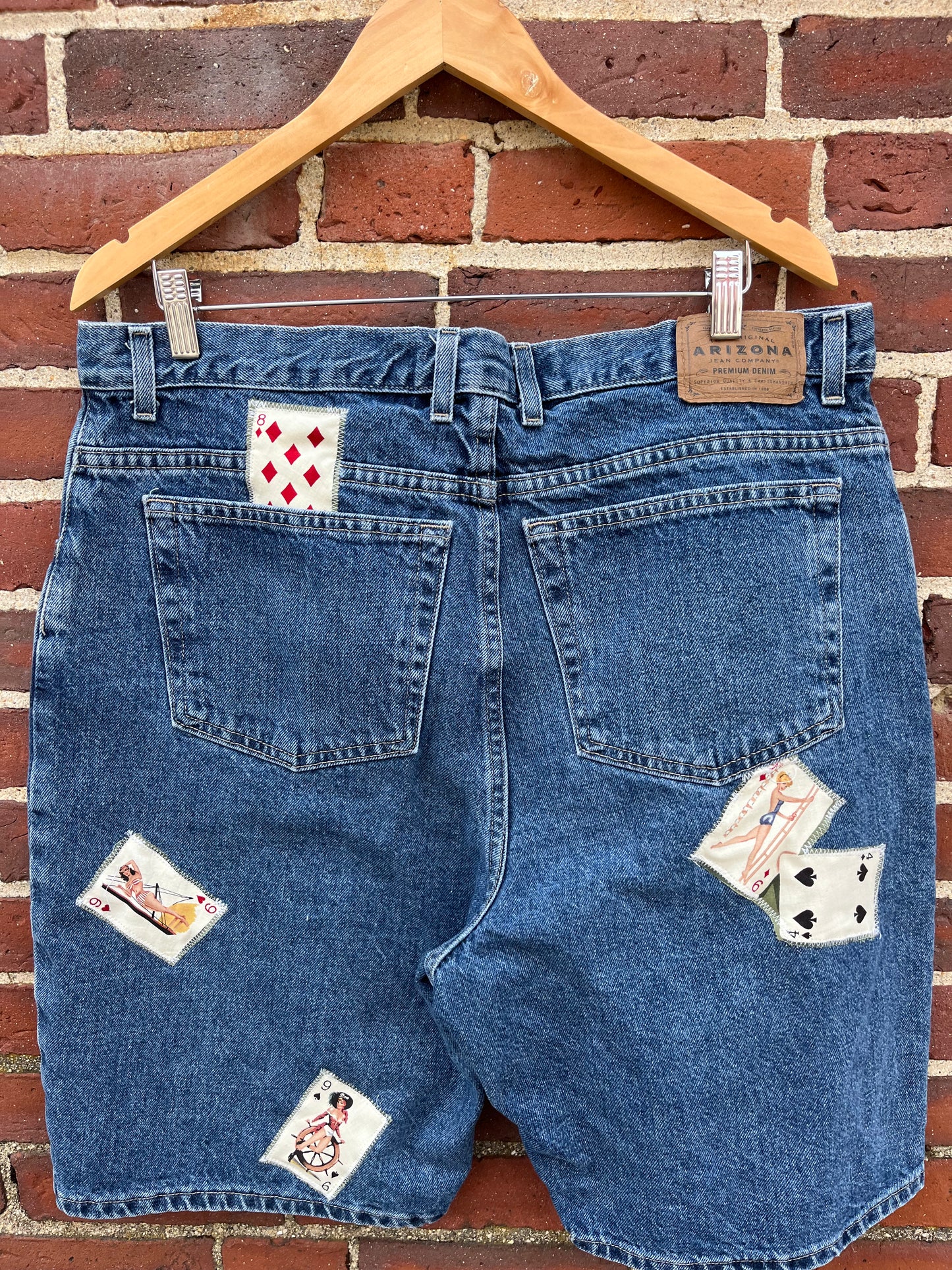 Upcycled Card Girl Jorts