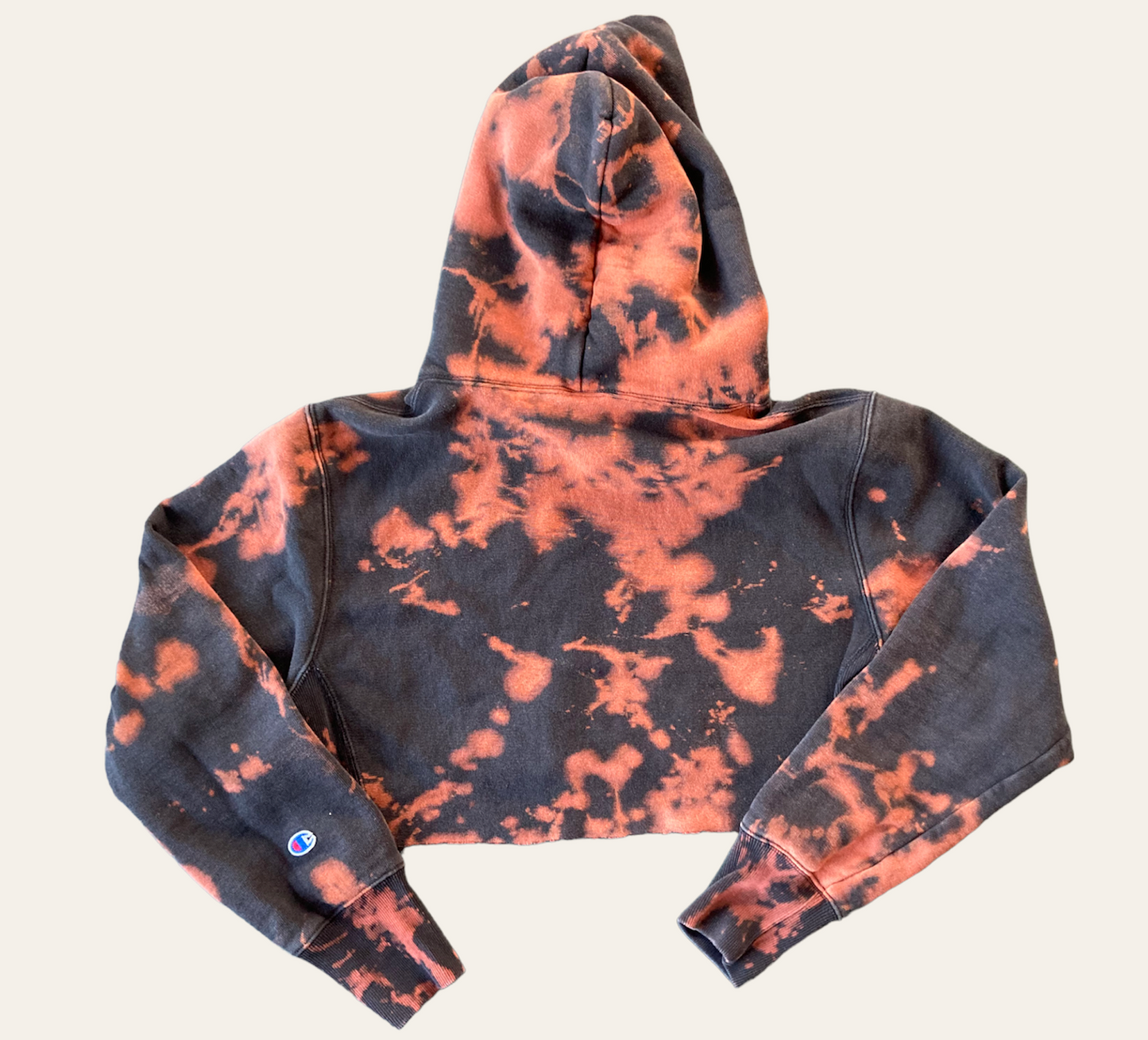 Cropped & Bleached Champion Hoodie