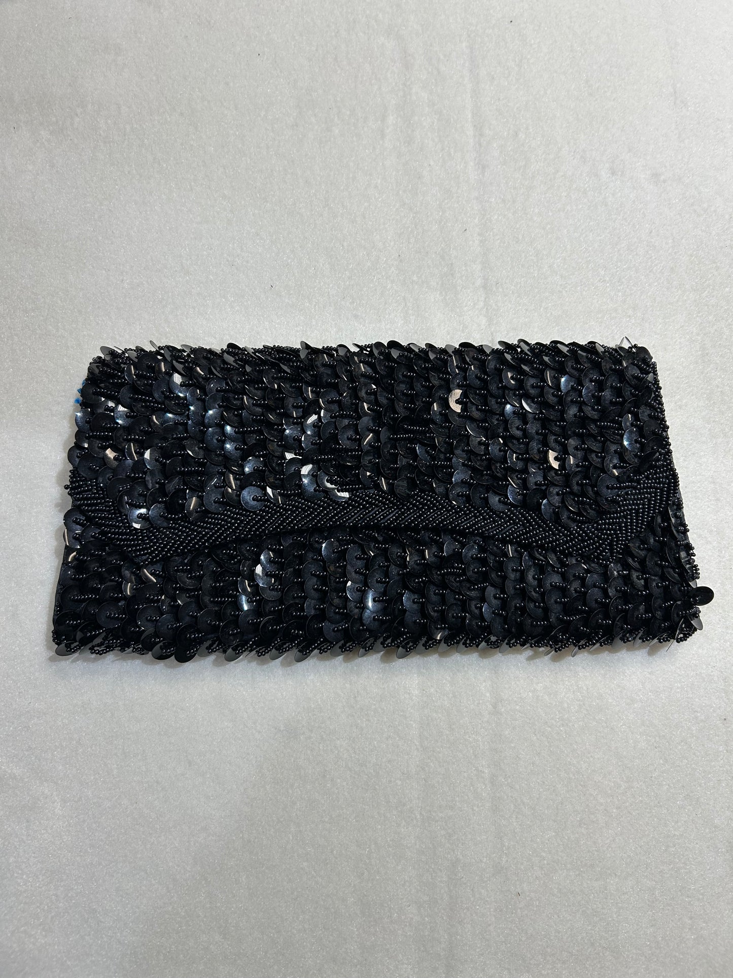 Beaded Black Clutch