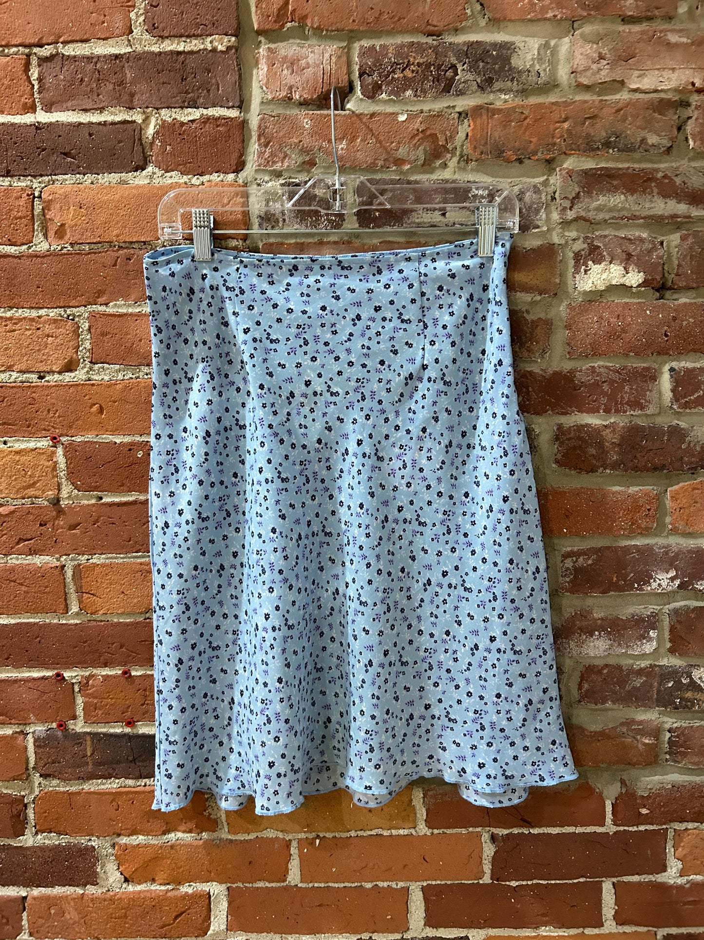 Floral silk skirt
