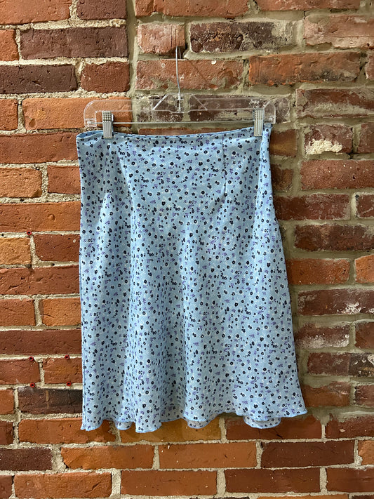 Floral silk skirt