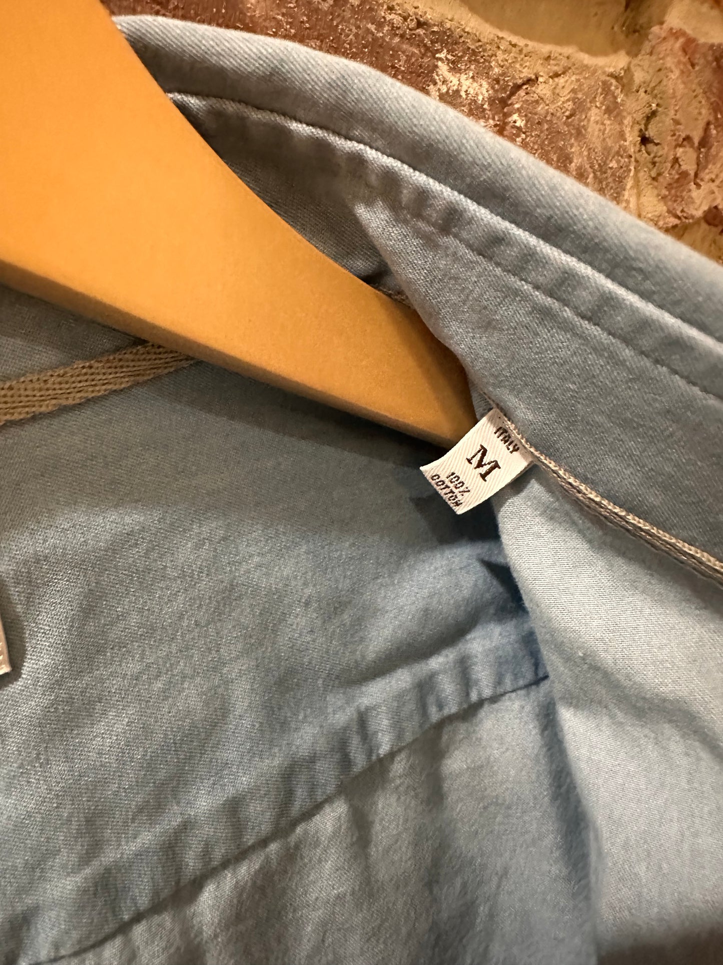 Upcycled Dirigo Maine Flag Denim Button Down