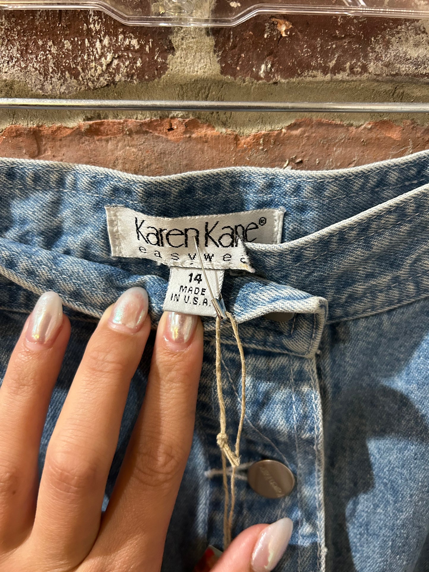 Vintage denim maxi skirt