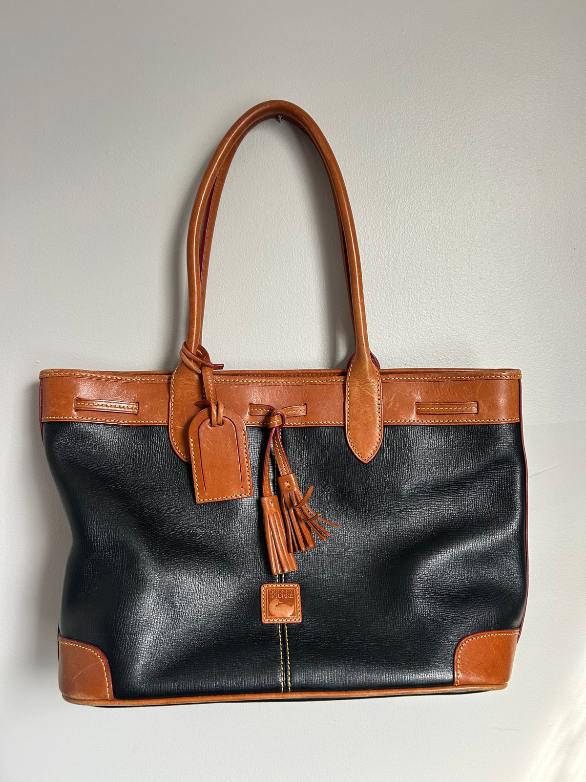 Dooney & Bourke Saffiano Tassel Bucket Tote Bag