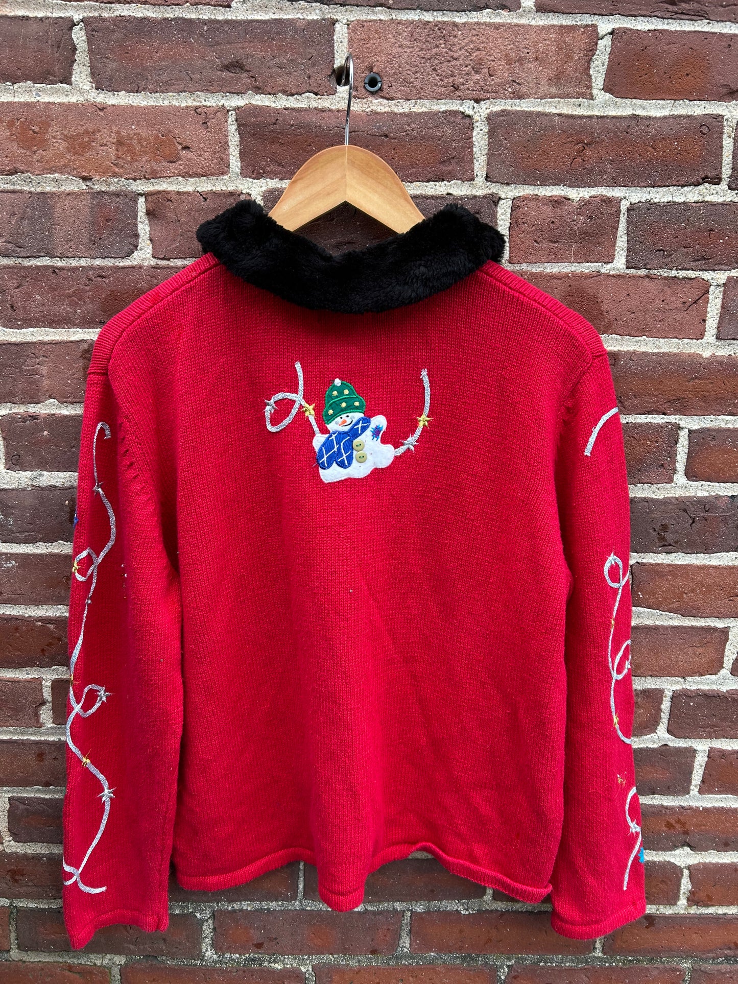 Snowman Button Up Sweater