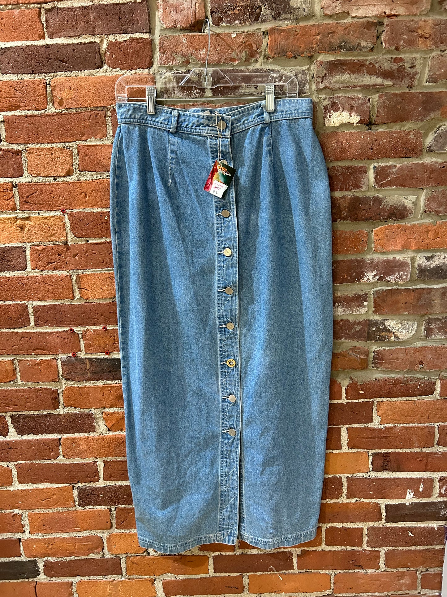 Vintage denim maxi skirt