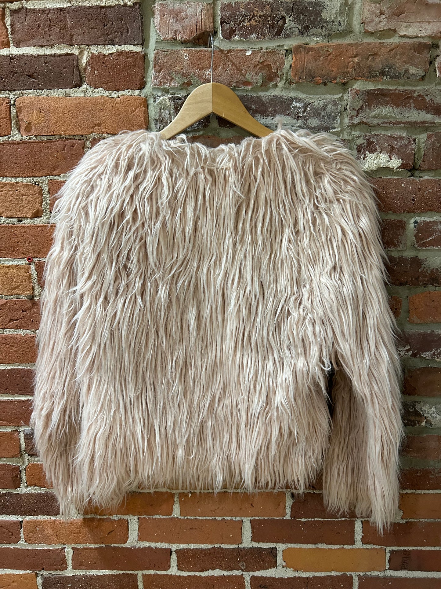 Pink Fuzzy Shag Coat