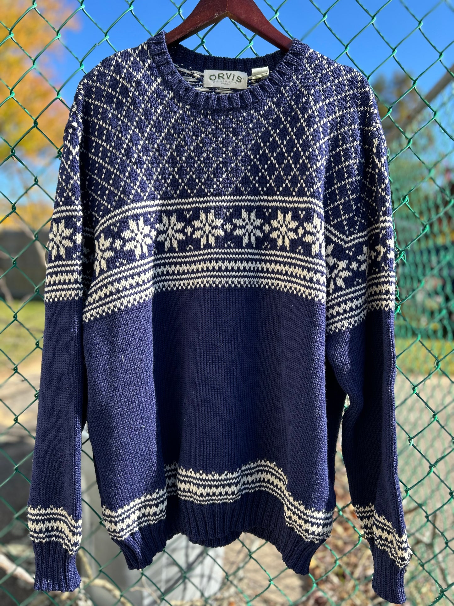 Navy Orvis Sweater