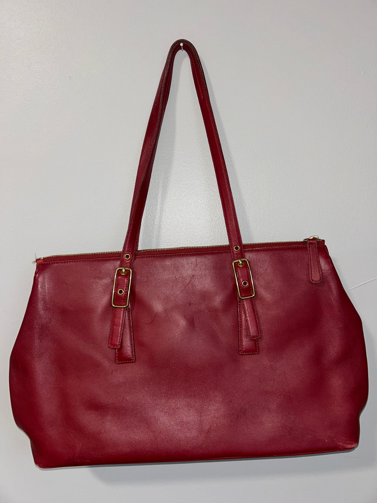 Coach Red Leather Tote