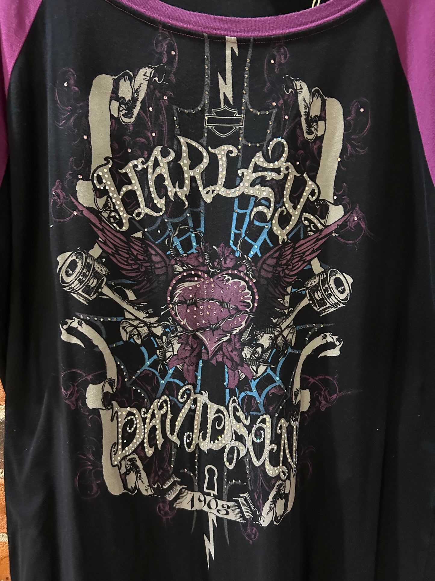Harley Davidson Rhinestone T-shirt