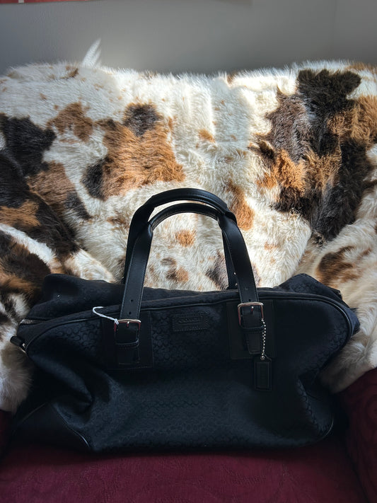 Coach signature jacquard satchel/duffel