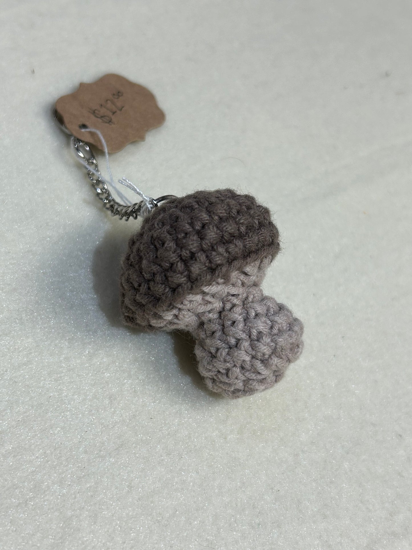 Brown Mushroom Keychain