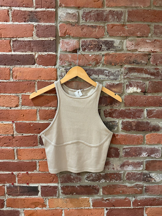 Halter Neck Underwire Detail Cropped top