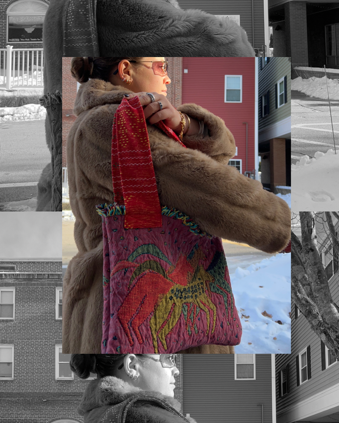 Upcycled Reversible Purse