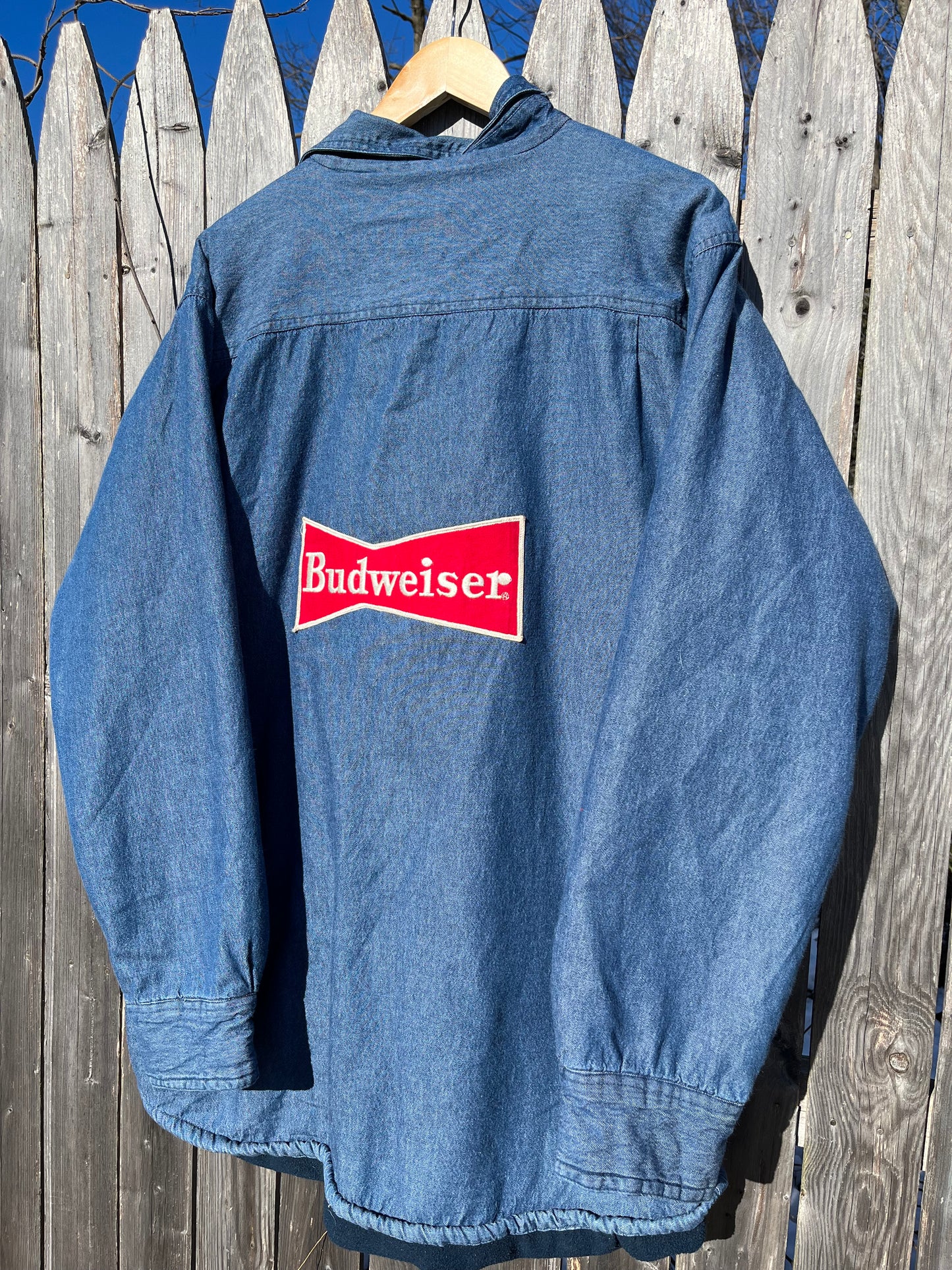 Upcycled Denim Budweiser Jacket