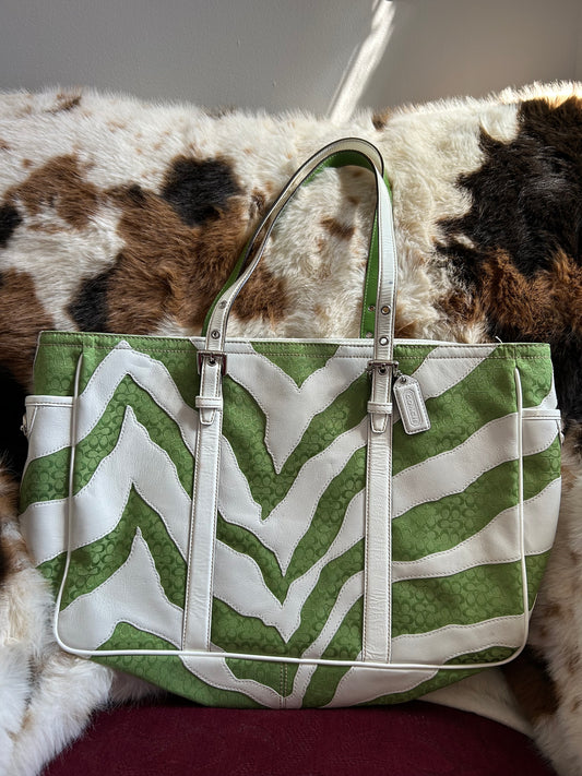 Coach Zebra Tote