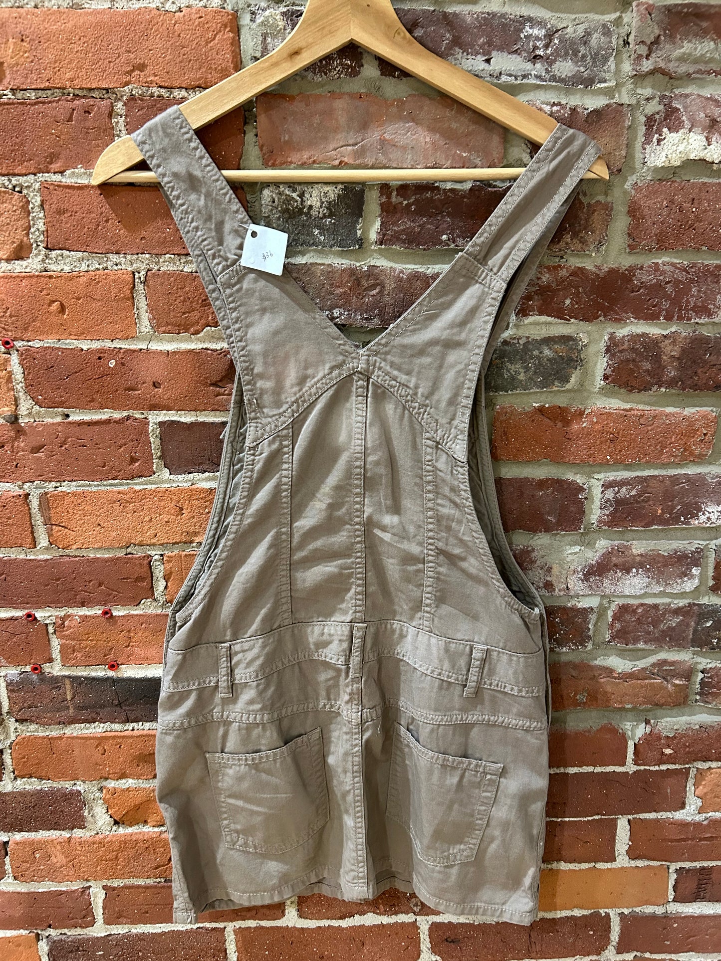 Tan Overall Dress