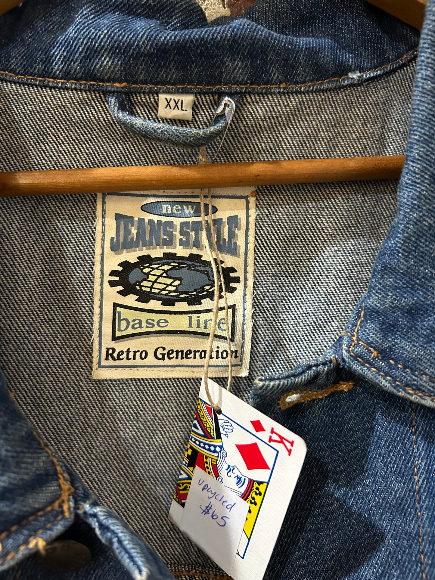 Upcycled Rolling Stones Jean Jacket Vest