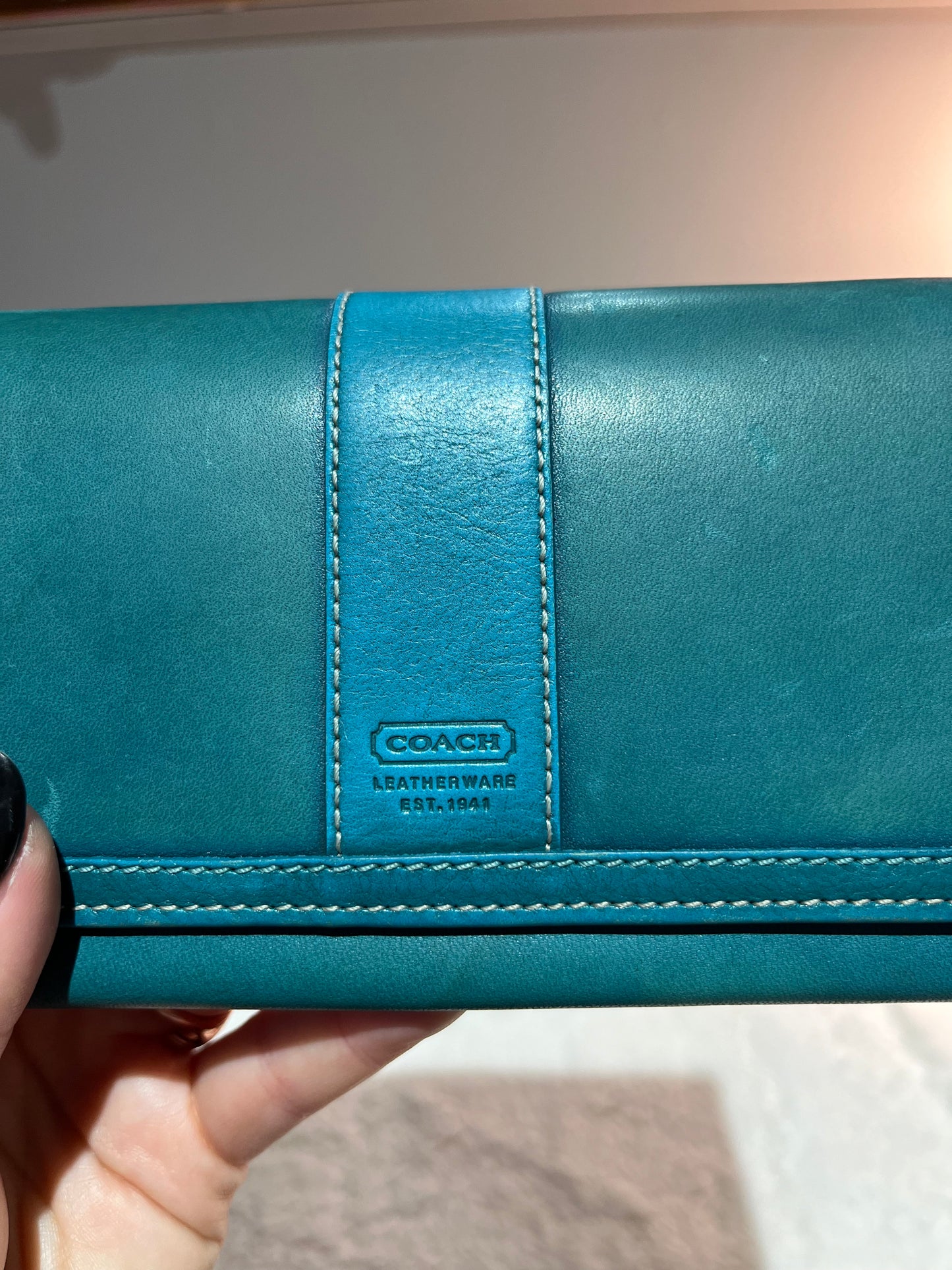 Teal Coach Wallet