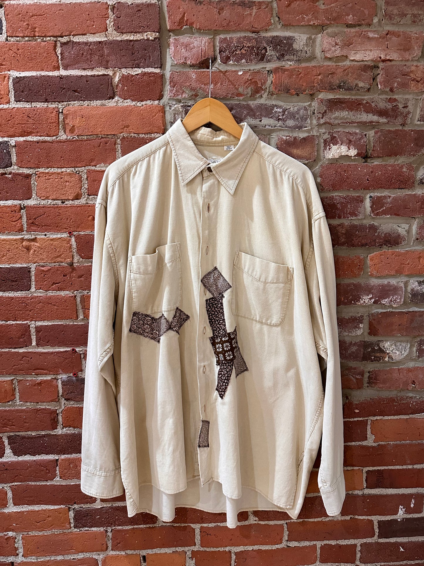 Upcycled Patchwork Button Down