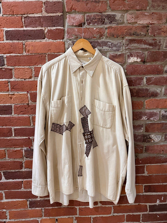 Upcycled Patchwork Button Down