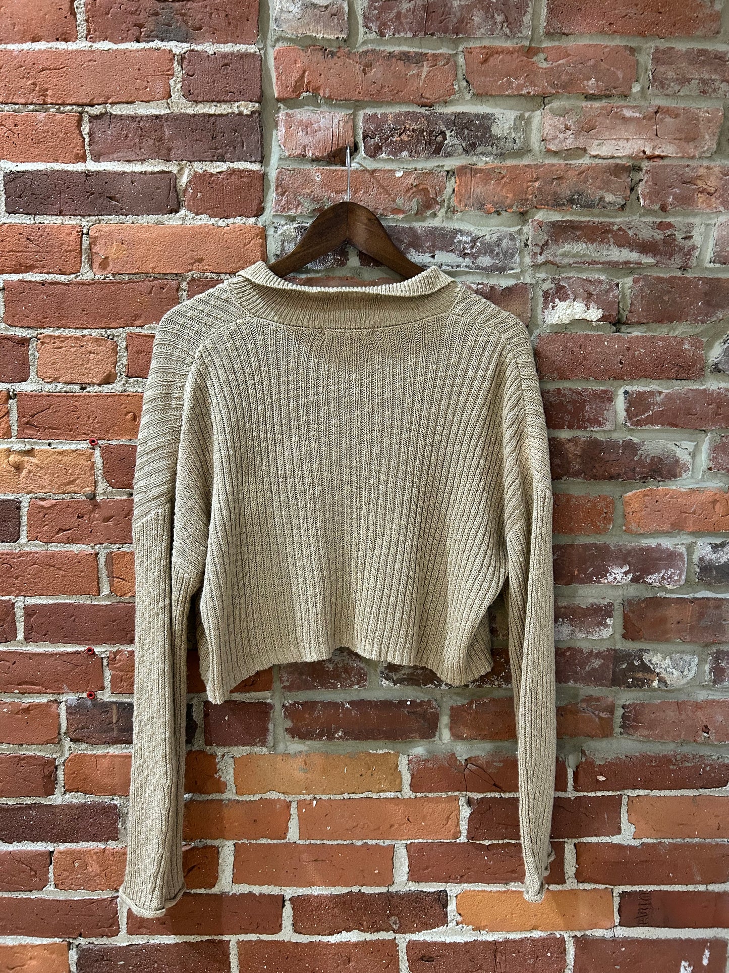 Cropped button-up cardigan